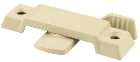 Prime-Line F 2783 Sash Lock, 1/2 In. Latch Projection, Fits Metal Sliding Windows, Diecast Zinc, Painted Almond (Single Pack)