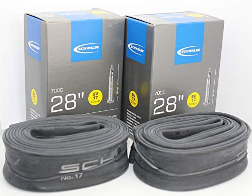 2x Schwalbe Fahrrad Schlauch 28/29 Zoll SV17 28x1 1/2-1.75 28-47/622 NR.17 50mm SV