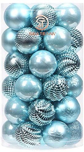 Sea Team 41ct infrangibile Ornamento Natalizio per Decorare l’Albero Natale, col Filo da Appendere Senza Glitter Paillettes, è Decorazione Ideale per la Festa,Cerimonia e Party.（60mm）