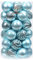 Sea Team 41-Pack Christmas Ball Ornaments with Strings, 60mm/2.36 Medium Size Baubles, Shatterproof Plastic Christmas Bulbs, Hanging Decorations for Xmas Tree, Holiday, Wedding, Party, Baby Blue