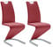 möbelando Schwingstuhl Esszimmerstuhl Schwingstühle Freischwinger Pupik I (2er Set) (Bordeaux)