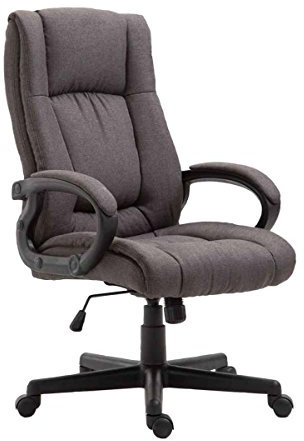 CLP Bürostuhl ergonomisch mit Rollen und Höhenverstellung, Chefsessel höhenverstellbar und Wippfunktion, rückenschonend, Drehstuhl Sparta, Farbe:dunkelgrau