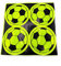 MEger 20 Fußballsticker reflektierend Fußball Aufkleber
