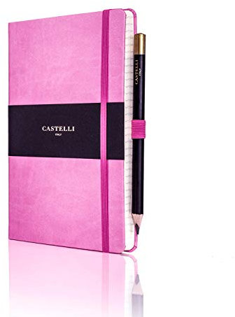 Castelli rq24/25–444 Medium liniertes Notizbuch, Tucson, Rosa