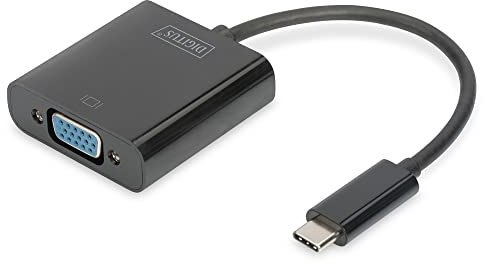 Digitus DA-70853 cavo e adattatore video 0,15 m USB C VGA (D-Sub) Nero