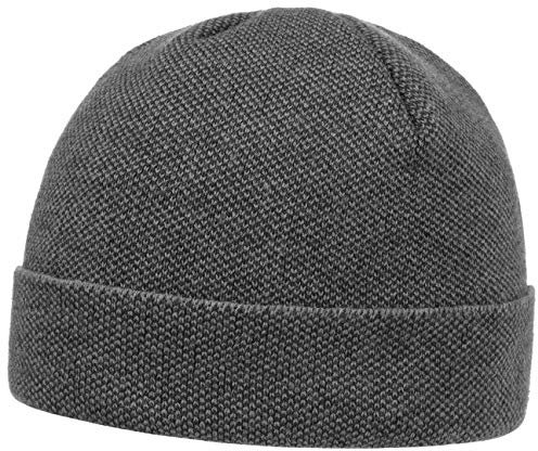 Lipodo Gennaro Umschlagmütze - Beanie mit Fleecefutter - Winterstrickmütze - Komfortabel und Warm - Herren - Herbst/Winter grau One Size