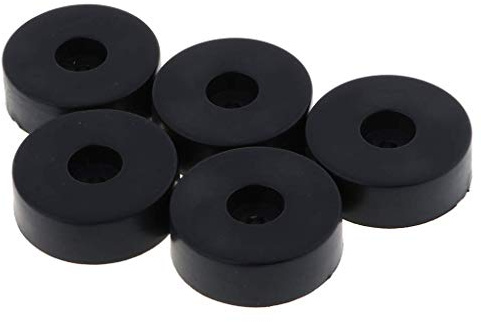 5 Pack 45x15mm Round Rubber Bumpers Black Feet Spacers for Electronics, Computer Equipment, Speakers, Car Truck Bug Deflector, Furniture, Cabinet Door AOD