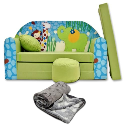millybo Kindersofa Kinder Couch mit Schlaffunktion ausklappbar 3in1 Kinder Sofa Spielsofa mit Bettfunktion Mädchen Jungen Sitzsack Minisofa Schlafsofa Kinderzimmer Schlafsessel (Z16)