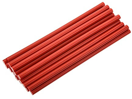 Othmro Heißklebestifte, 24,9 cm Länge, 1,1 cm Durchmesser, Klebestifte, Nachfüllsticks für Heißklebepistole, Allzweck-Klebestifte für Heißklebepistole, Rot, 11 mm x 250 mm, 20 Stück