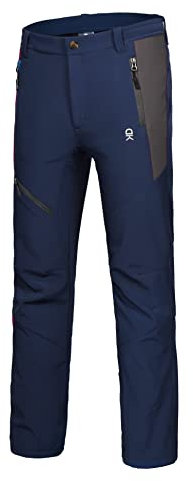 Little Donkey Andy Herren Winter Wanderhose Skihose Trekkinghose Snowboardhose, Softshell-Hose, Fleecegefüttert und wasserabweisend Dunkelblau XXL