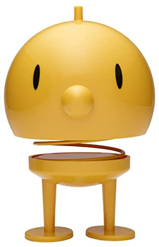 Hoptimist Bumble Wackelfigur & Glücksbringer, Skandinavische Deko Figuren für Wohnzimmer, Schreibtisch, Büro, Bürodeko & Lustige Kleine Geschenke, 15 x 15 x 24 cm, X-Large, Gelb