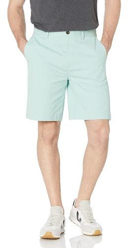 Amazon Essentials Men's Classic-Fit 9 Inch Chino Shorts, Aqua Green, 36W