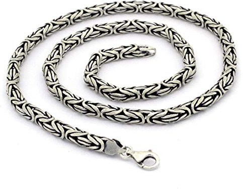 mysilverworld Massive 925 Sterling Silber Herren Königskette Königskette Rundkette Halskette