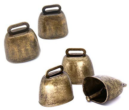 Campane in rame al pascolo, campane in metallo per cani, campane in rame animale, campana in bronzo forte, piccolo in ottone, per mucca, cavallo, pecora, gatti, animali, accessori antifurto (bronzo)