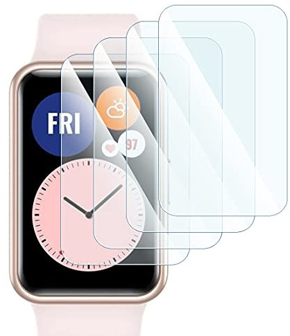 KARYLAX - [Pack x4 Protection d'écran en Verre Fléxible Dureté 9h, Film Protecteur pour Huawei Watch Fit Montre connectée