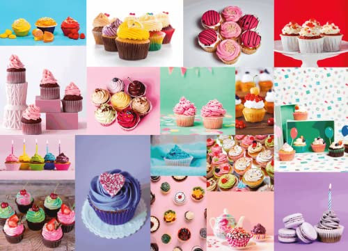 Brain Tree - Cupcakes 1000 Piece Puzzle for Adults: With Droplet Technology for Anti Glare & Soft Touch