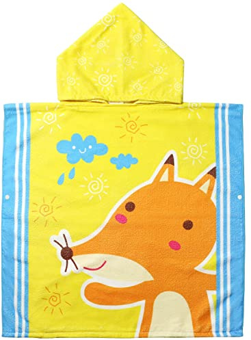 Rayson Kinder Kapuzenhandtuch Baby Badetuch für Jungen und Mädchen Schnell Trocknendes Super Saugfähiges Cartoon-Handtuch