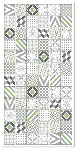 Panorama Alfombra Vinílica Cocina Baño - Varios Tamaños - (Hidráulica Love Verde 40x80 cm)