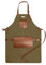 DRAKENSBERG 'Bob' Baumwoll Leder Grillschürze für Männer, Herren Kochschürze, BBQ, hochwertig handgemacht, Grün, Braun, DR00233