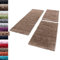 Carpettex Bettumrandung Schlafzimmer 3teilig Shaggy Teppich Hochflor Einfarbig Mocca Bettset:2 mal 60x110 + 1 mal 80x250 - Bettvorleger Schlafzimmer Läuferset Weicher Flauschig Bettumrandung Teppich