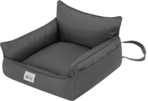 Hundeautositz, Hundebox, Hundebett, Transportboxen, Rückbank, Hundedecke, Hundekörbchen, Katzenbett, für kleine Hunde, Graphit, (57x55x30 cm)