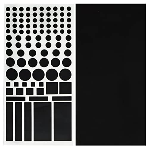 ALLY-MAGIC LED Light Blocking Stickers, 2 Sheets Light Dimming LED Filters for Routers TV, LED Covers Blackout Stickers Dimming 50% ~ 80% of LED Lights Y7ZGTZ (A)
