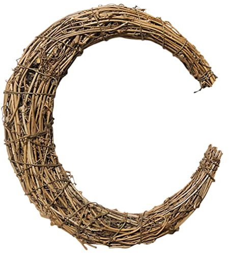 NOLITOY Mondförmiger Kranz zum Basteln von Weinreben, Kranz, Rankenkranz, für Zuhause, Urlaub, Hochzeit, Party