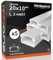 Canalina Passacavi 20x10 mm in plastica bianca con coperchio Lunghezza 2 metri - Pacco da 5 Canaline (10m)