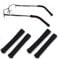 RUOXIXI 2 Paia Cuscinetti Auricolari in Maglieria per Occhiali Cuscinetti,Astuccio antiscivolo Accessori per occhiali,Copri Aste per Occhiali(Nero)
