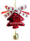 Metallglocken-Ornament für Baum - Künstlerischer Weihnachtsbaumanhänger mit roter Paillette und Glocke - Heimdekorationsprodukte für Weihnachtsbaum, Türgriffe, Geländer, Fenster, Puzzlegame