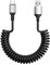 AXFEE Spiralkabel USB A auf Typ C Kabel, 66W USB C Kabel & Datensynchronisation, Kurz Ladekabel Auto für Samsung Galaxy S8 S9 S10 S20 S20+ One Plus, i-Pad Pro/Mini, Google Pixel (0,35-1,8m)