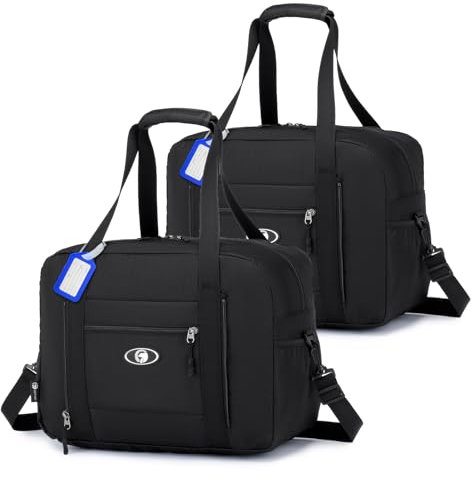 SPAHER 2 Stück Faltbare Reisetasche 40x30x20 Gepäck Tasche 40x30x20 Handgepäck Tasche 40x30x20 Wizzair Vueling Volotea Hand Luggage Eurowings Handtaschen Organizer Duffle Bag Reise Gepäck Tasche