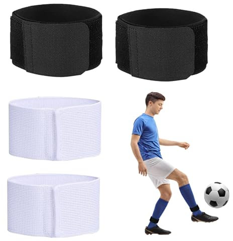 Xinlon 2 Paia Parastinchi Calcio Bambino, Cinghie per Parastinchi, Nastro Regolabile Per Parastinchi Calcio Adatto, Antiscivolo e Lavabile, Adatto per Giocare a Calcio, Badminton, Basket e Corsa