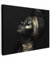 MuchoWow© Leinwand 70x50 cm Deko Schlafzimmer Aesthetic Leinwandbilder Wohnzimmer Gemälde Foto Geschenk Living Room Decoration Frau - Schwarz - Gold - Schmuck