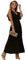 HEYPORK Damen Frühling Sommer Kleider Bequem Lässig Kleid Mode Elegant Röcke Frauen Temperament Langes Kleid Geraffte Ärmel Chiffon Faltenrock Feste Farbe Kleider(Schwarz, 2XL)