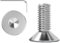 ORTAVA 20 viti a testa svasata M6 x 10, viti a testa piatta, esagono incassato in acciaio inox A2 V2A, filettatura completa con chiavi a esagono incassato