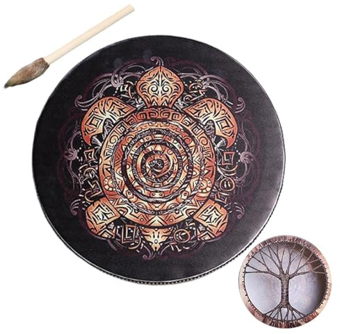 Schlagzeug-Set, Schamanen-Schlagzeug-Set, Tribal-Trommel-Bundle, Heiliges Drumstick-Kit, Schamanisches Percussion-Instrument, Ritualistisches Schlagzeug-Ensemble, Native Drum-Paket, Mysteriöse Trommel