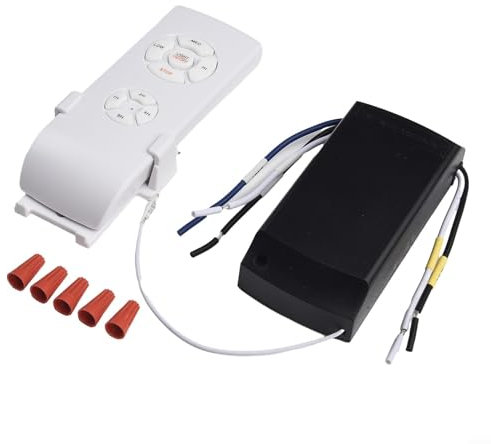 Sileduove Deckenventilator Fernbedienung Kit, Smart WiFi Deckenventilator Fernbedienung Kit Ventilator Fernbedienung WiFi/Sprachsteuerung, Lichtsteuerung and Timming-Steuerung Mit Aufbewahrungstasche