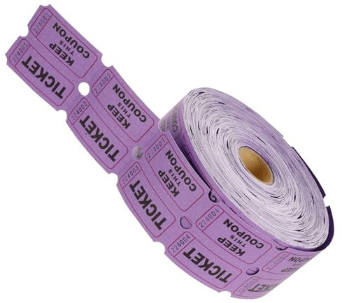 Violette Tombola Lose aus Papier 1 Rolle für Verlosungen