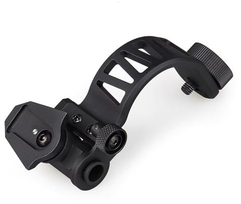 YSFHYAN Taktischer Metall J Arm NVG Mount Helmhalterung Adapter,Nachtsichtbrille Schwalbenschwanz J Arm,Verstellbare Halterung,Stabile Verbindung,Passend füR PVS 14 Nachtsichtspiegel