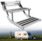 Dfdieratve Klappbare Aluminium-RV-Stufen mit Elektrischer Fernbedienung, Doppelt Herunterklappbare Trittleiter für Wohnmobile, Zusammenklappbare, Robuste Sicherheitsplattform,2-Step Manual