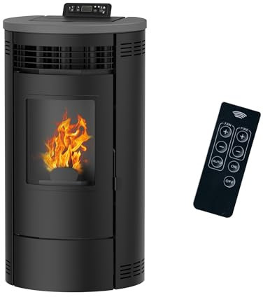 Poêle à granulés étanche Flavia 9,5 kW Noir Sannover