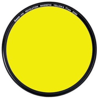 Kase Wolverine Revolution Yellow #8 Schwarz-Weiß-Filter, magnetisch, stoßfest, gehärtetes optisches Glas (77 mm)