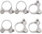 FamlTol 6 Stück Gelenkbolzenschellen Edelstahl Schlauchschellen Starke Schlauchklemme Spannbereich 26-28mm, Bandbreite 18mm