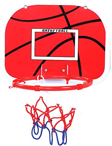 XUXHOU Indoor Basketball Toy, Adjustable Suspension Netball Hoop Mini Basketball Plate Toy Set for Children (right angle hook)