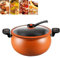 PLOTSAGE Large Capacity Stone Microwave Pressure Cooker, 8L Electric Pressure Cooker, with Non-Stick Interior, Fast Cooking, Multi-Functional, Energy-Saving,Orange