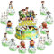25PCS Cake Toppers, Themed Birthday Cupcake Decorations for Girls and Boys Birthday Party Decoration, Personalised Paper Cupcake Decorating Kit Happy Birthda Cake Topper