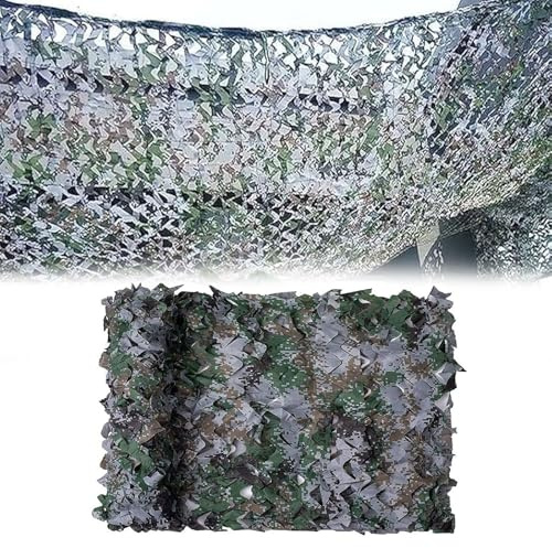 3D Woodland Tarnnetz 3x4m - Sichtschutz & Tarnung, UV-beständig für Garten, Camping, Überleben, Gartenpartys, Sichtschutz für Pavillon