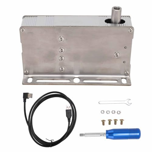 Saluaqui USB -Sequential Shifter für PC SIM -Rennspiel Spiel Kompatibel mit und T300 T500 Black Aluminiumlegierung (BLUE)