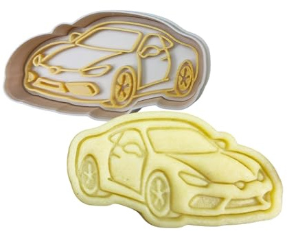 3DKOUPE - Ausstecher zum Thema Autos - Sportlich, Rallye, Marienkäfer, Limousine - kreatives Kinderbacken - Made in France (Sportwagen)